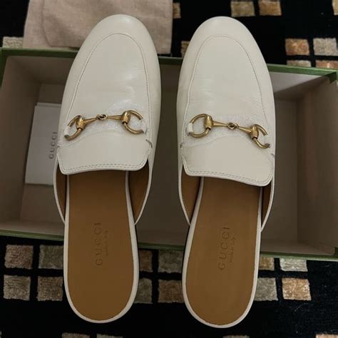 gucci mules white vs mystic white|Gucci mule review.